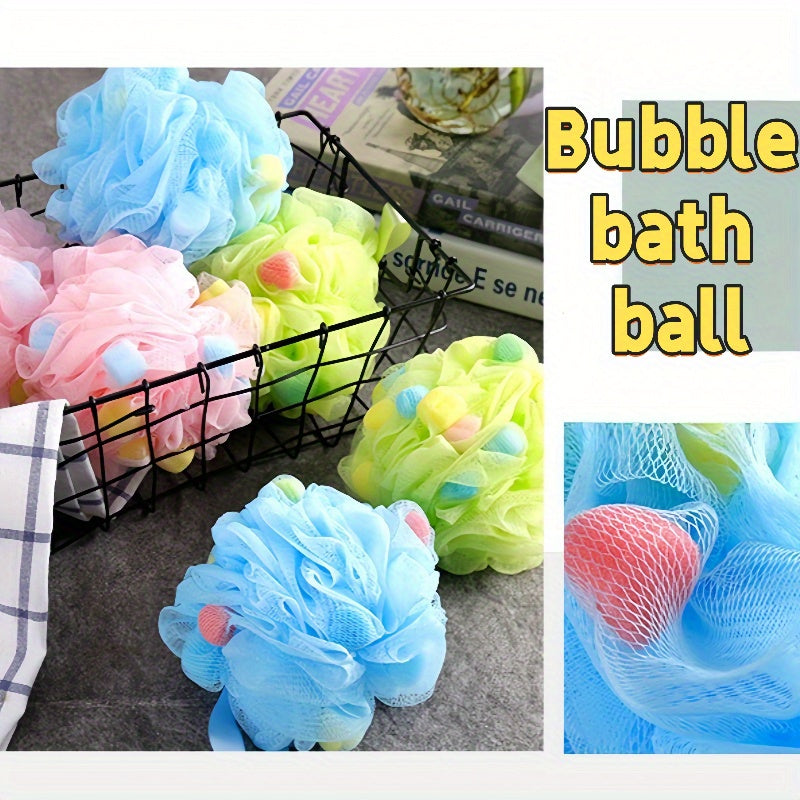 1pc Bath Scrub Sponge Flower, Bath Scrub Towel, Bath Flower Foaming Net, Bath Ball, Rich Lather, Easy to Rinse, Non-Greasy Feel, Random Color
