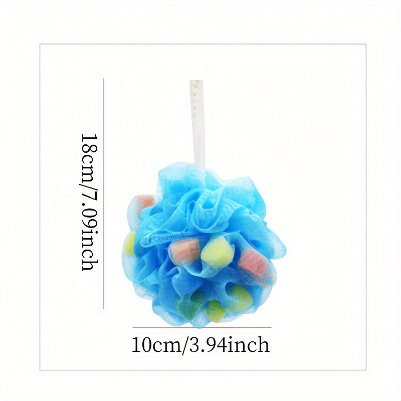 1pc Bath Scrub Sponge Flower, Bath Scrub Towel, Bath Flower Foaming Net, Bath Ball, Rich Lather, Easy to Rinse, Non-Greasy Feel, Random Color