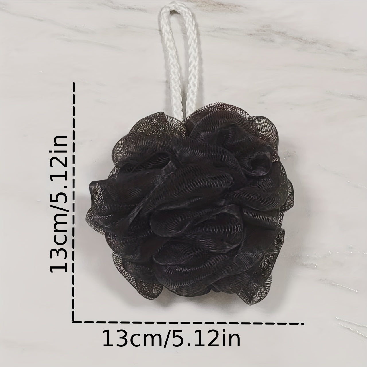 1/2/5pcs Shower Puff Black Bathtub Sponge Shower Ball Net Bulk Powder Puff, Shower Ball Body Washing Scrubber Exfoliating Bath Sponge Unisex Bath Tool