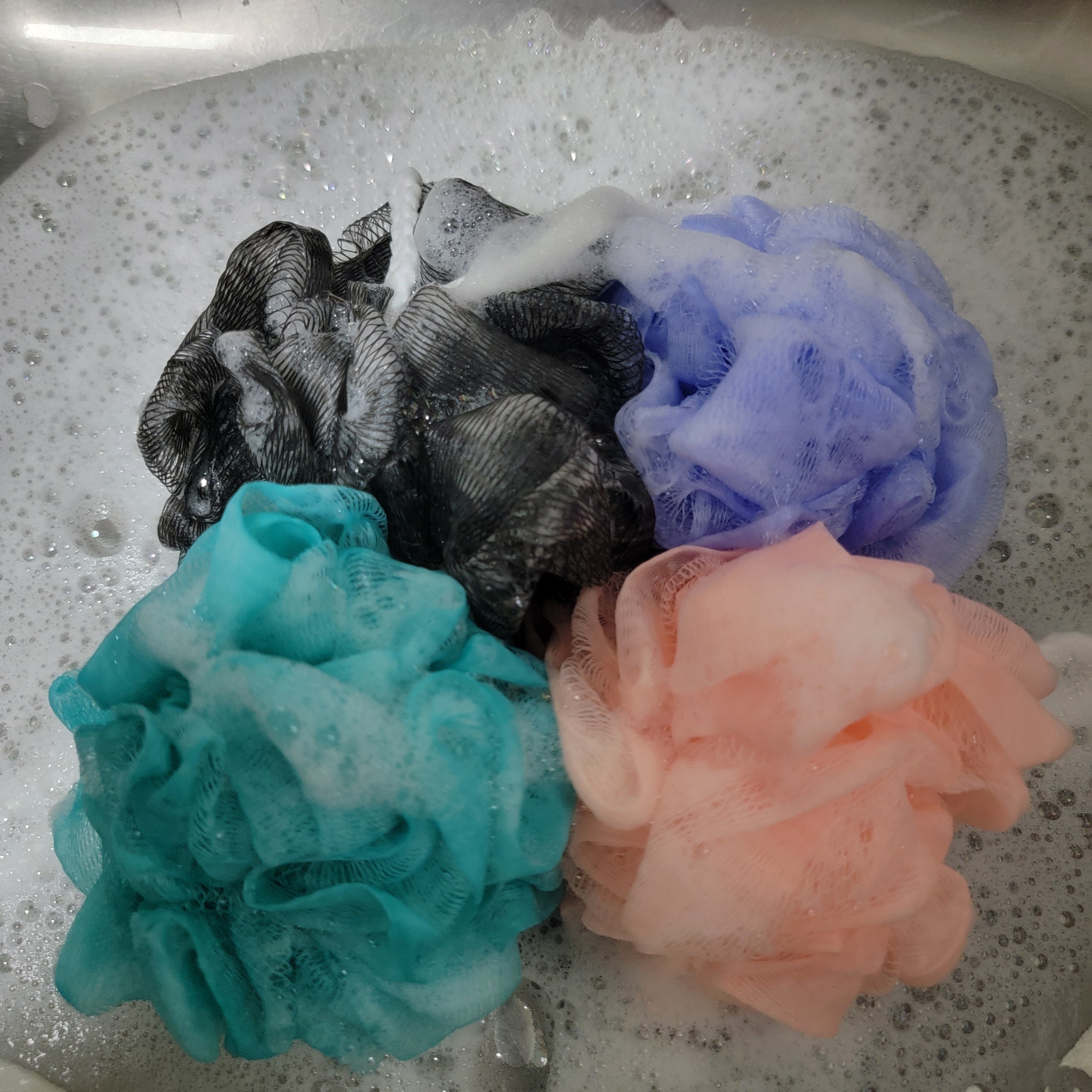 2pcs High-End Bath Balls Sturdy And Durable Non-Scattering Flower Shower Foam Balls Ultra-Soft Adult Durable Bath Foaming Flower Balls